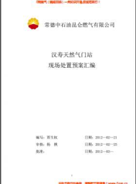 昆侖燃氣某燃氣門站現(xiàn)場處置預案匯編