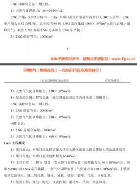 天津LNG調(diào)峰(液化、氣化）應(yīng)急站項(xiàng)目可行性研究報(bào)告